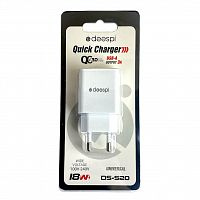 Сетевое зарядное устройство гн USB 3.1A Deespi S20 белый QC3.0