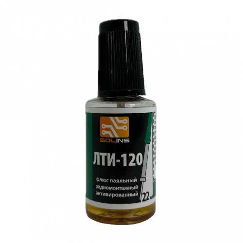 Флюс паяльный ЛТИ-120 Solins 22ml + кисть Флюс паяльный ЛТИ-120 Solins 22ml + кисть